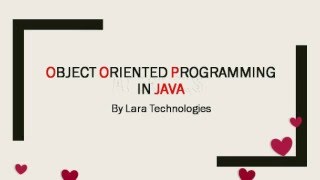 Object Oriented Programming in JAVA
