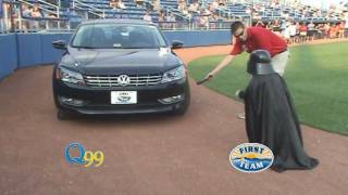 Mini Darth Vader (Max Page) unveils the new 2012 VW Passat at First Team in Roanoke, VA