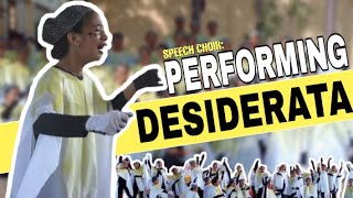 DESIDERATA SPEECH CHOIR: HUMSS 11-B STUDENTS OF BULAN NHS PERFORM DESIDERATA BY MAX EHRMANN