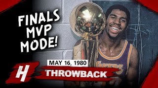 Rookie Magic Johnson Full Game 6 Highlights vs 76ers (1980 NBA Finals) - 42 Pts, 15 Reb, FINALS MVP!