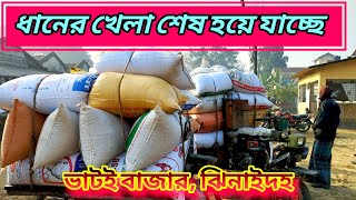 12/01/2025 আজকের ধানের বাজার দর কত? ধানের খেলা শেষ ভাটই বাজার, ঝিনাইদহ | paddy rice market price