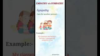 Difference between Empathy \u0026 Sympathy #english #englishgrammar #englishspeaking #youtubeshorts