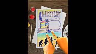 History front page design ideas | New design ideas for history notebook |Project front page design☝️