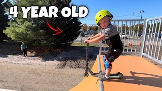 AWESOME 4 YEAR OLD SCOOTER KID!