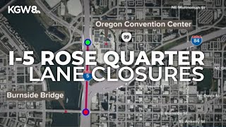 Oregon Department of Transportation to close lanes overnight on I-5 in Rose Quarter