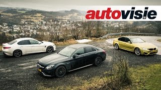 Autovisie TV: BMW M3 versus Mercedes-AMG C 63 S versus Alfa Romeo Giulia Q