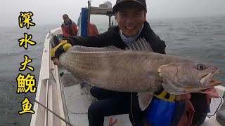 大潮水水流湍急，小章跳再遇大米鱼，深水米鱼拉力强大又值钱！【舟山小章跳】