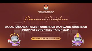 Pendaftaran Pasangan Calon Gub dan WaGub Gorontalo Tahun 2024 Hamzah Isa dan Abdurrahman A. Bahmid