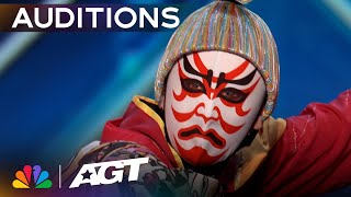 Enishi MESMERIZES the judges with a face change act! | Auditions | AGT 2023