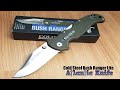 Cold Steel Bush Ranger Lite OD Green GRN Handle Stainless Folding Knife 21A