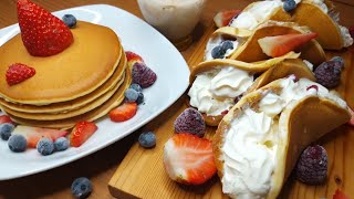 بان كيك حلى سريع وسهل بمكونات اقتصادية pancakes