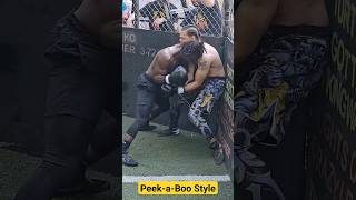 Mike Tyson's peek a boo style being used in a Backyard fight!  #ironmike #miketyson