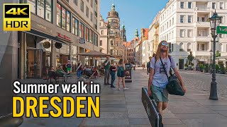 Germany, Dresden - Summer Walk on a bright sunny day | 4K HDR 50fps