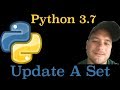 Python 3.7: How To Update A Set In Python