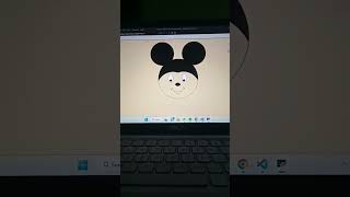 Draw Mickey mouse with Python Turtle #python #youtubeshort #youtube #viral #mickeymouse