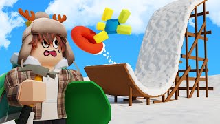 Jag byggde en pulkabacke i Roblox Bloxburg!