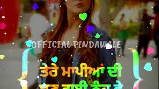Karmawala Tu Ve Jatti Karma Ch Tere Gurnam Bhullar New Punjabi Whatsapp Status  Latest Punjabi Song