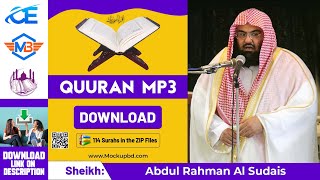 Abdul Rahman Al Sudais full Quran mp3 free download Zip Full quran tilawat beautiful voice 1 to 30
