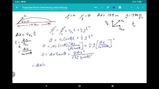 Projectile Motion Determining Initial Velocity