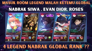 MASUK ROOM RANDOM MALAH NABRAK GLOBAL RANK SIWA,EVAN DIOR ROSE SERUU ABISS - MOBILE LEGENDS