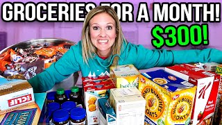 $300 ONE MONTH GROCERY HAUL | FEEDING A FAMILY OF 6 FOR $75/WEEK