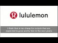 should you buy lululemon stock $lulu stock analysis