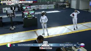 Rio 2015 WE GP T32 07 yellow Kolobova V RUS vs Quondamcarlo F ITA