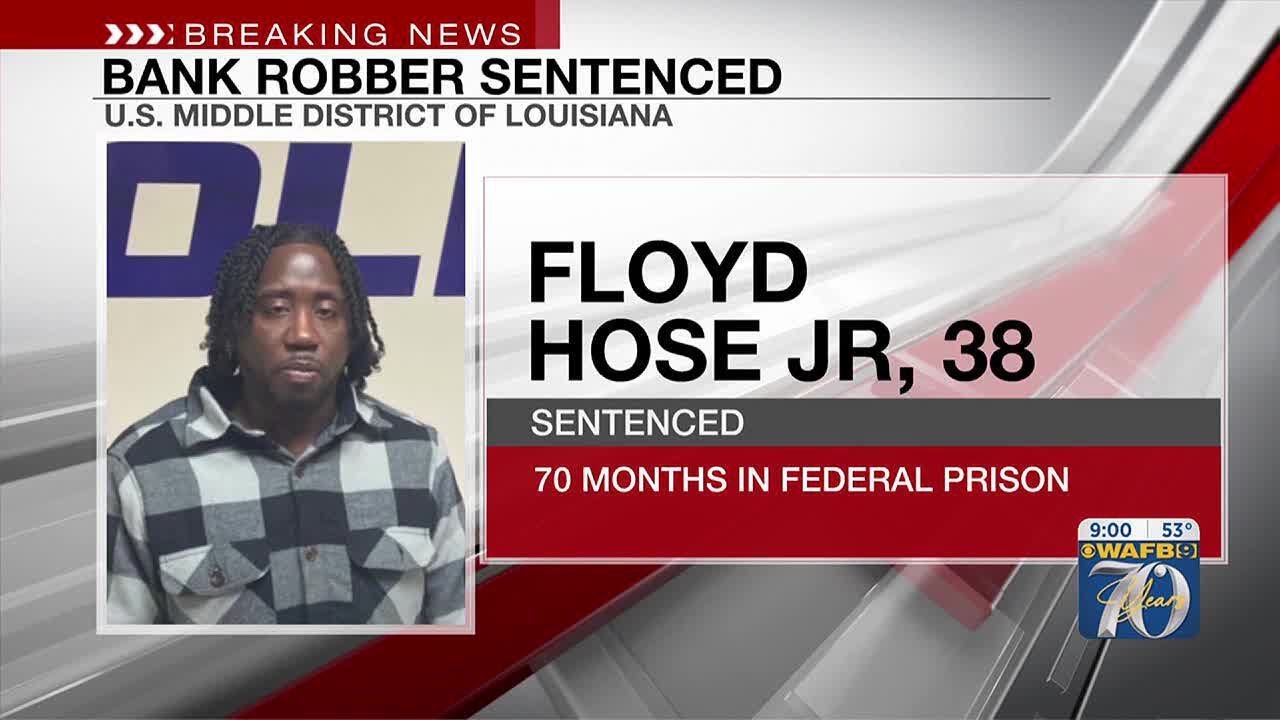 Man Sentenced To Nearly Six Years In Prison For Bank Robbery In BR ...