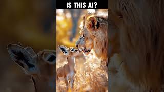 A Deer Kissing A Lion!!