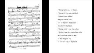 Black Orpheus (Manha De Carnaval) With VOCALS, Lyrics \u0026 SHEET music