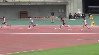 男子200M　準決勝2組　東日本大学付属昌平　大滝佳樹　2016 第62回福島県高校体育大会陸上競技大会　みんなのスタジアム