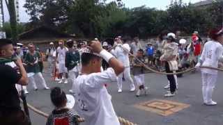 平成２７年　秩父川瀬祭　道生町の笠鉾　中村町会前　２０１５．７．２０　Chichibu Kawase Matsuri