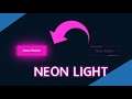 Neon Light Button Animation Effects on Hover | CSS Snake Border