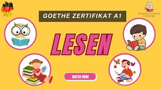 Practice German A1 Lesen/Reading Part with Answers | Goethe Zertifikat German Exam