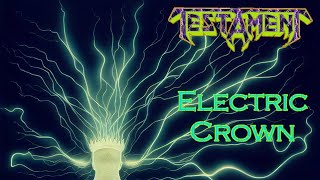Electric Crown by Testament - lyrics as images generated by an AI