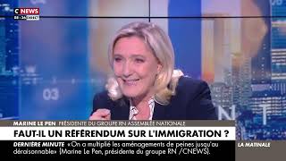 Marine Le Pen demande un référendum sur l'immigration