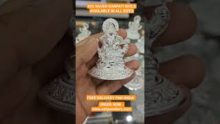 PURE 925 SILVER GANESH IDOL (HOLLOW MURTI) #ganesh #ganpati #dagdushet #ganesha #silverganesh #sds