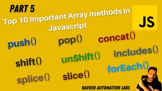 #5 - Array & 10 Most Important Arrays Functions in JavaScript