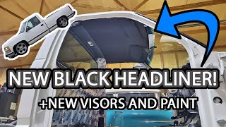 OBS Silverado Interior Upgrades Part 3 (New Black Headliner and Visors)