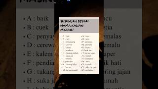 susun sesuai nama panggilan kalian #shortvideo #youtubeshorts #shorts #short #top #tips