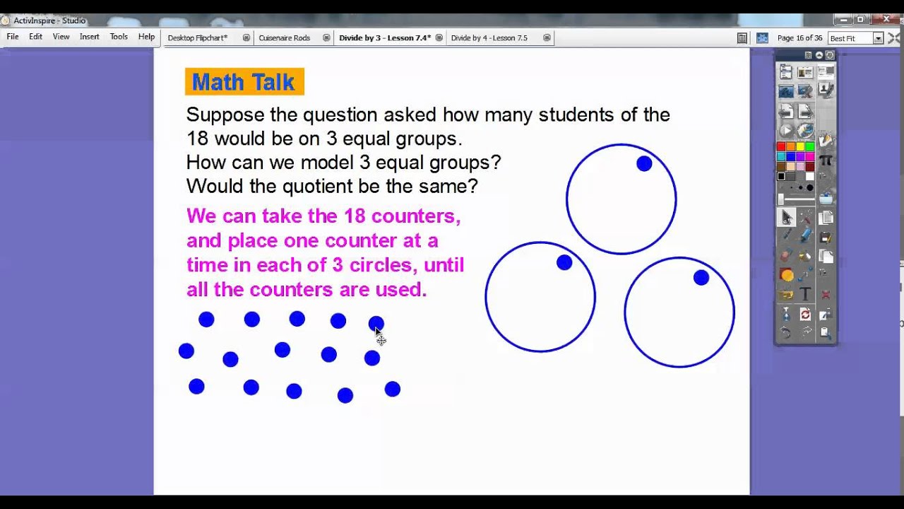 Divide By 3 Lesson 7 4 Youtube