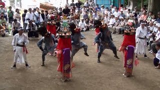 三匹獅子が縦横無尽に狂う！ 平成26年 下名栗諏訪神社の獅子舞