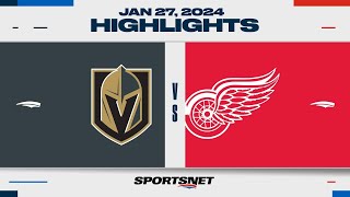 NHL Highlights | Golden Knights vs. Red Wings - January 27, 2024