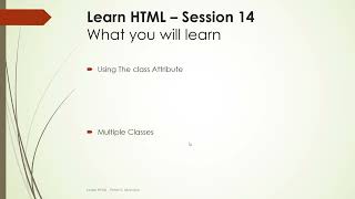 HTML Basics: 14- Mastering the Class Attribute and Multiple Classes