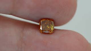 Loose Fancy Orange Cushion Cut Diamond 1.11 Carat I1