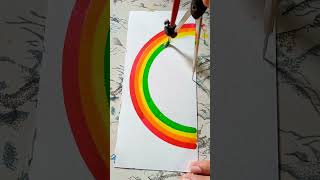 Creative Rainbow Drawing 🌈 #shorts #creativeart #rainbowart