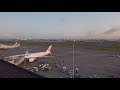 羽田空港第1ターミナルの6階南側展望デッキからの夕景