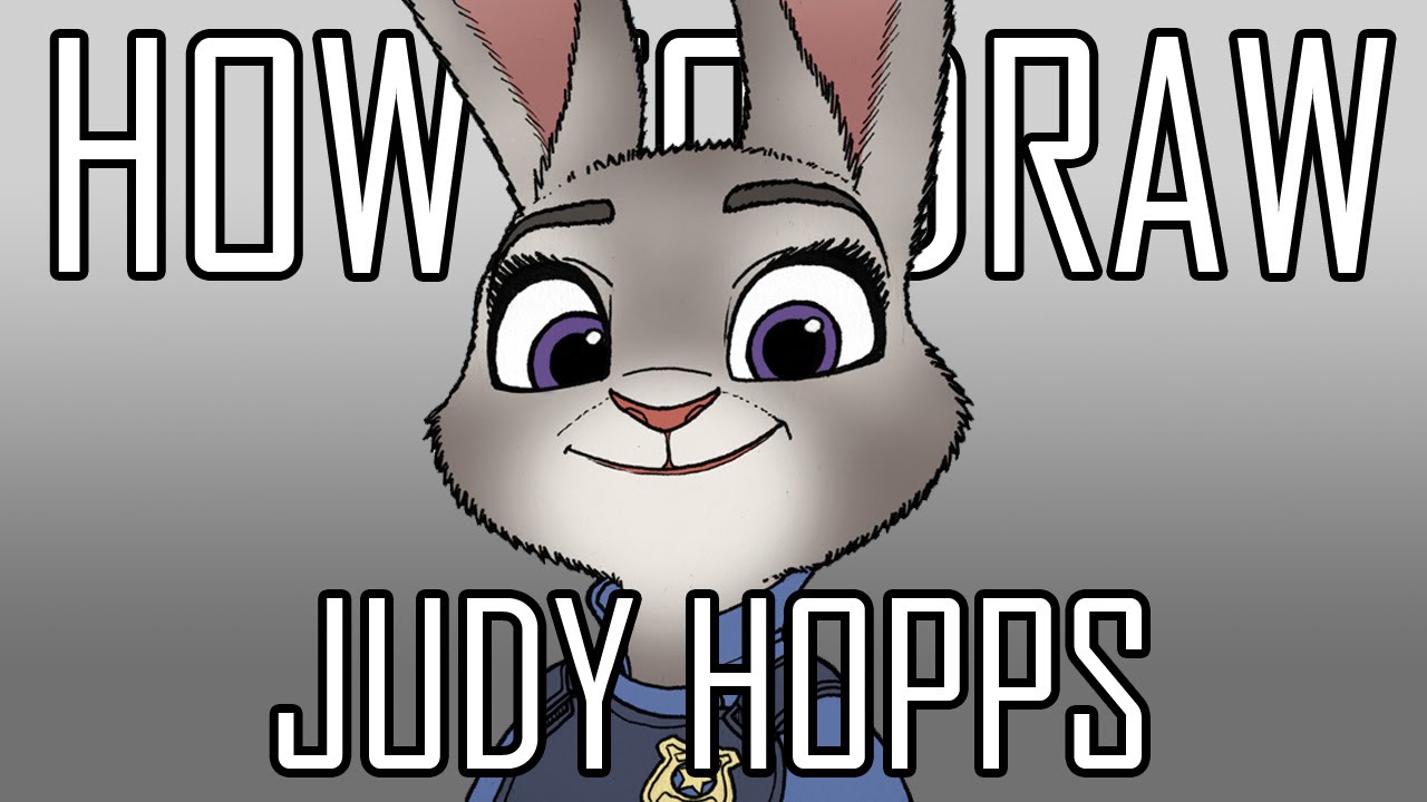 How To Draw Judy Hopps Zootopia - Quick Simple Easy Steps For Beginners ...