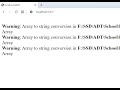Warning: Array to string conversion in C on Array | PHP Debugging | PHP Freelancer | Aryadrj | IT