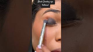 Black Smokey eye makeup tutorial   Step by step for beginners #shorts   #eyemakeup #smokeyeyes